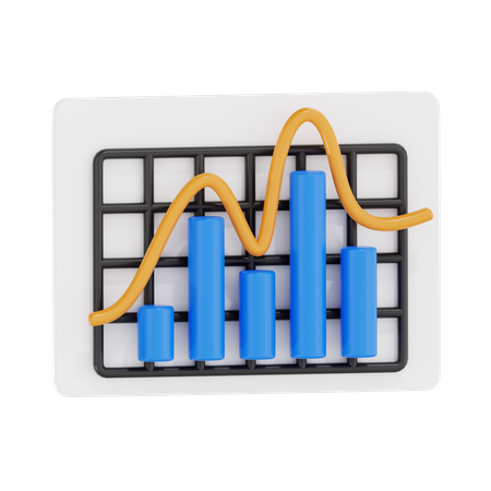Data Analysis Graph  3D Icon