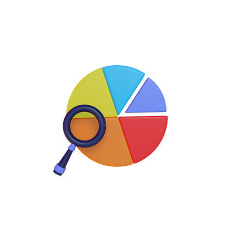 Data Analysis Pie Chart  3D Illustration