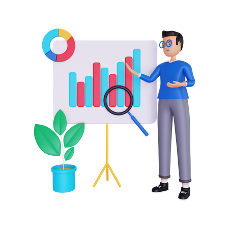 Data Analysis Presentation  3D Illustration