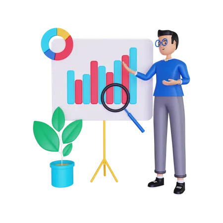 Data Analysis Presentation  3D Illustration