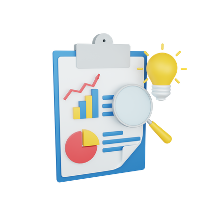 Data Analysis Report  3D Illustration