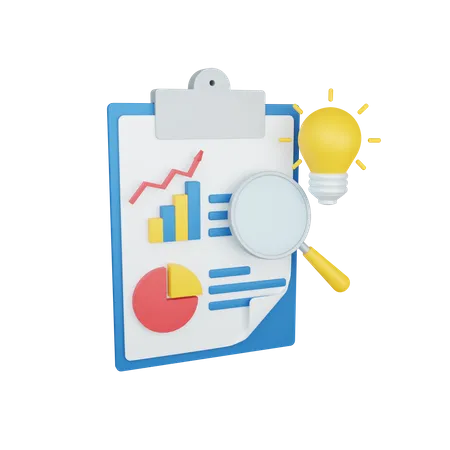 Data Analysis Report  3D Illustration