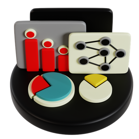 Data Analysis Visualization  3D Icon