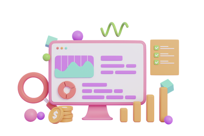Data analytics  3D Icon