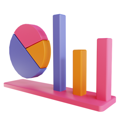 Data Analytics Chart  3D Illustration