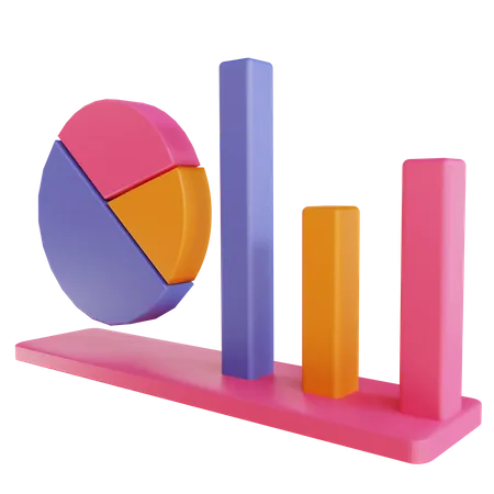 Data Analytics Chart  3D Illustration