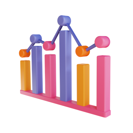 Data Analytics Chart  3D Illustration