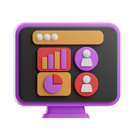 Data Analytics Dashboard  3D Icon