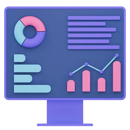 Data Analytics Dashboard  3D Icon