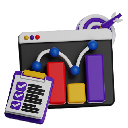 Data Analytics Dashboard  3D Icon