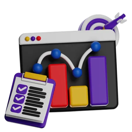 Data Analytics Dashboard  3D Icon