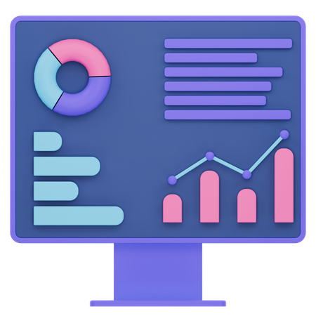 Data Analytics Dashboard  3D Icon