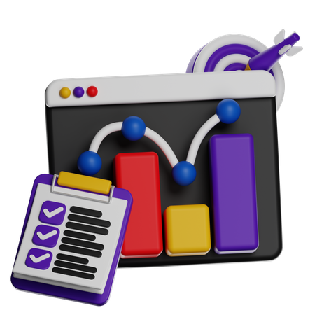 Data Analytics Dashboard  3D Icon