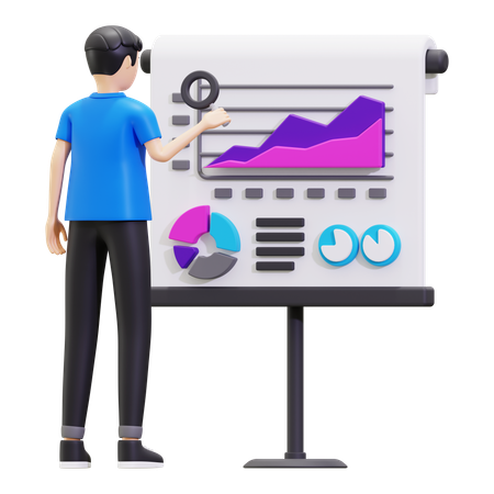 Data Analytics Report  3D Illustration