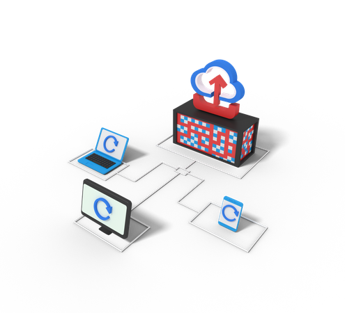 Data Backup  3D Icon