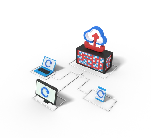 Data Backup  3D Icon