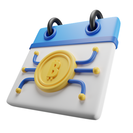 Data bitcoin  3D Icon