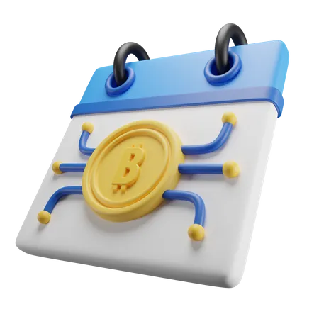 Data bitcoin  3D Icon