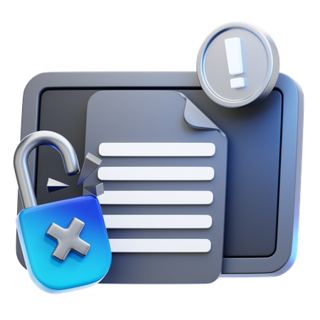 Data Breach  3D Icon