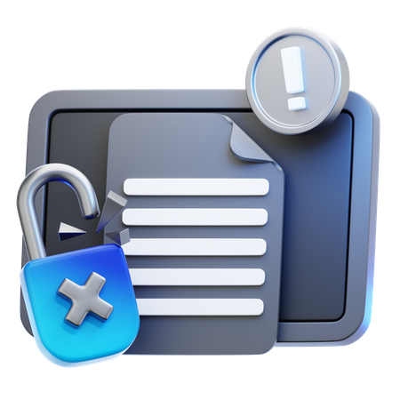 Data Breach  3D Icon