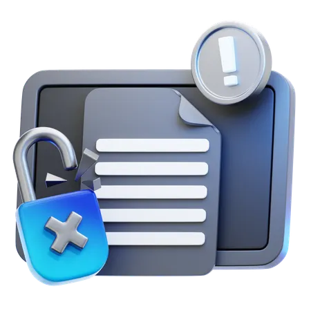 Data Breach  3D Icon