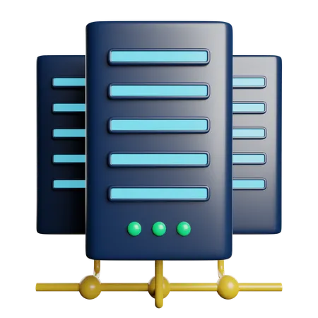 Data Center  3D Icon