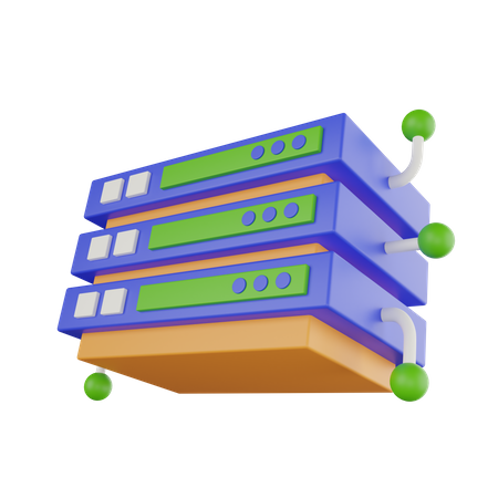 Data Center  3D Icon