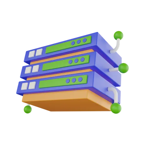 Data Center  3D Icon