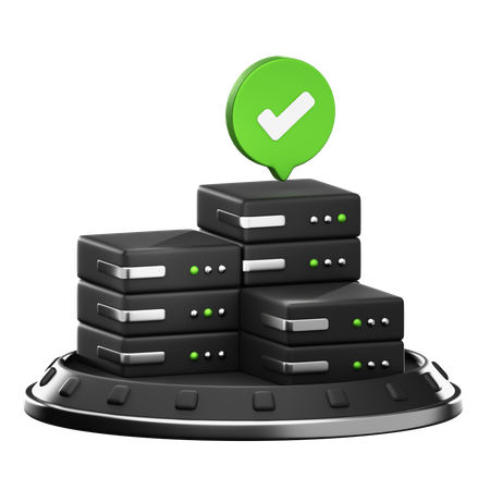 Data Center  3D Icon