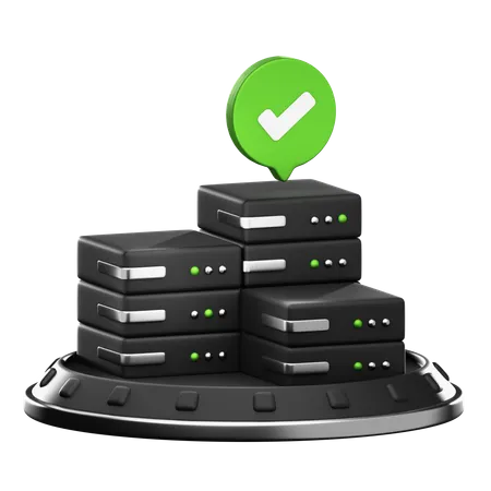 Data Center  3D Icon