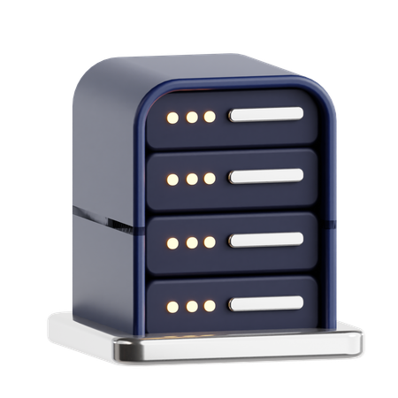Data Center  3D Icon
