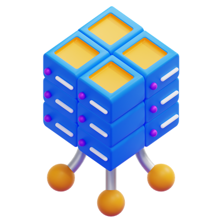 Data Center  3D Icon