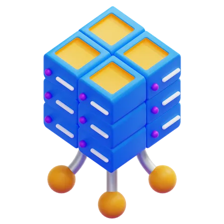 Data Center  3D Icon