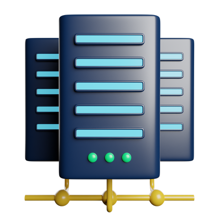 Data Center  3D Icon