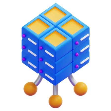 Data Center  3D Icon