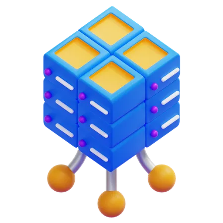 Data Center  3D Icon