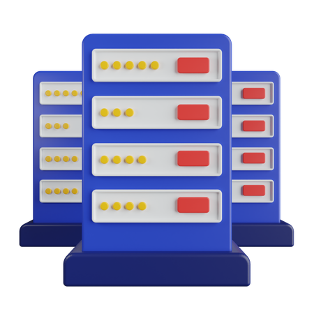 Data Center  3D Icon
