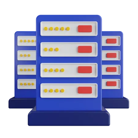 Data Center  3D Illustration