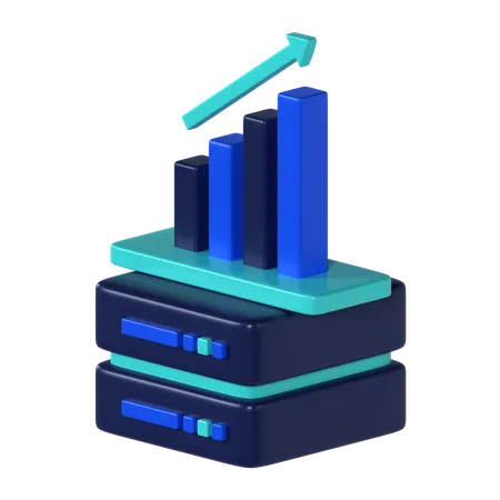 3 D Data Chart Icon 3D Icon
