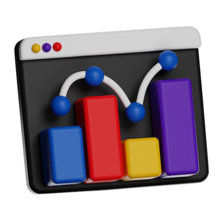 Data Chart With Trends  3D Icon