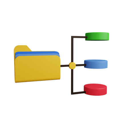 データ分類  3D Icon