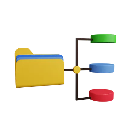 データ分類  3D Icon