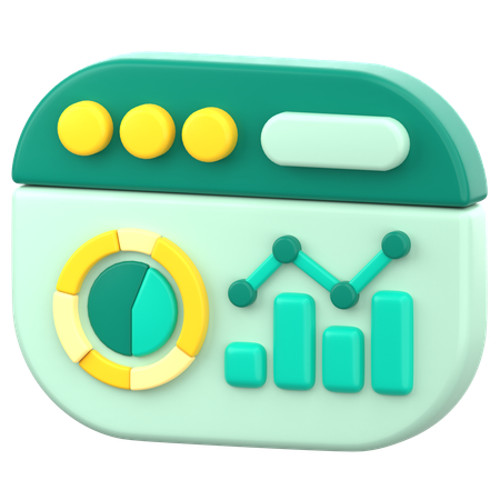 Data Dashboard  3D Icon