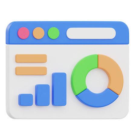 Data Dashboard  3D Icon