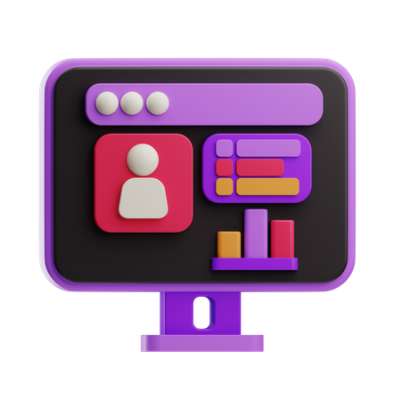 Data Dashboard  3D Icon