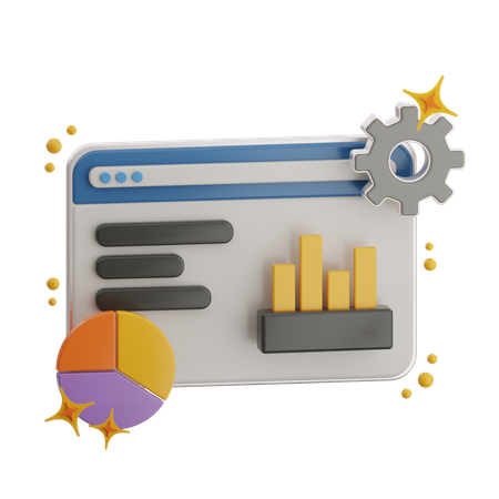 Data Dashboard  3D Icon