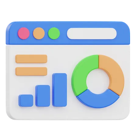 Data Dashboard  3D Icon