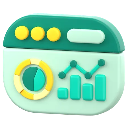 Data Dashboard  3D Icon