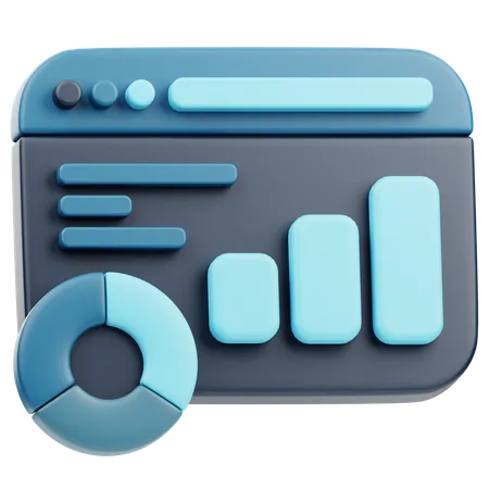 Data Dashboard  3D Icon