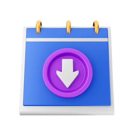 Data de download  3D Icon